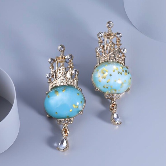 “Auroras Castle” Sleeping Beauty Disney Princess Magic Blue Globe Glitter Dangle - Picture 16 of 16